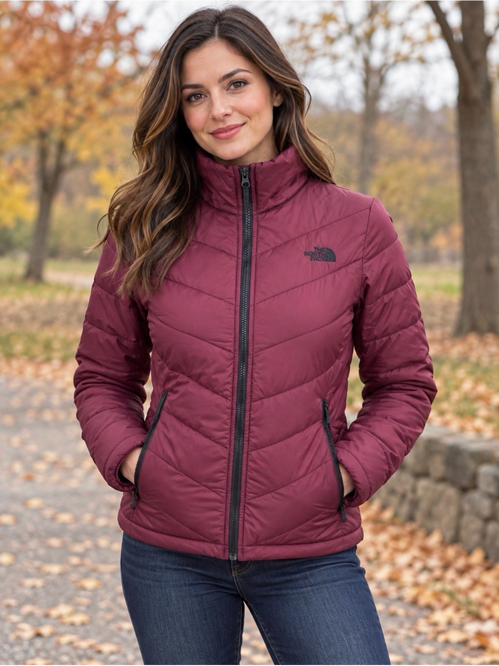 The North Face Women's Insulated Puffer Jacket - Wine